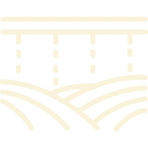 Icône d’un champ agricole avec des gouttes d’eau