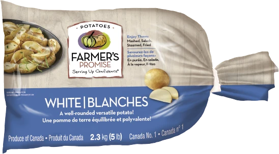Sac de pommes de terre blanches