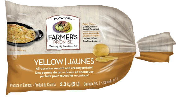 Sac de pommes de terre jaunes